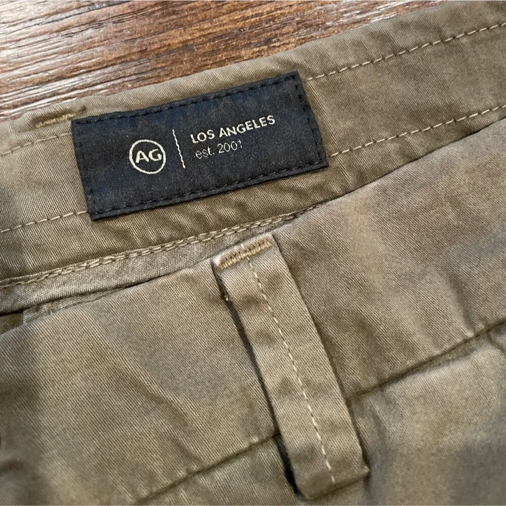 AG Archie Straight Pant 32x32 Green Relaxed Office Workwear Minimalist Trouser